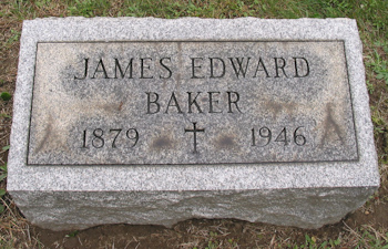 James Edward Baker gravemarker