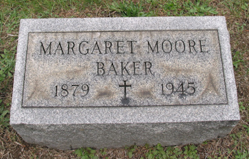 Margaret Moore Baker gravemarker