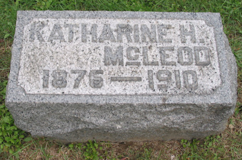 Katharine H McLeod gravemarker