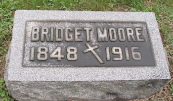 Bridget Moore gravemarker