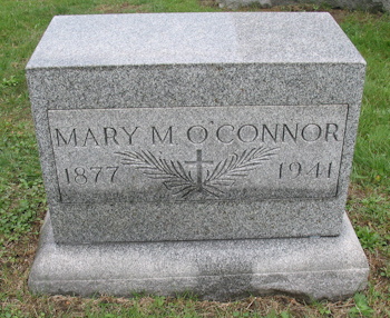 Mary M O'Connor gravemarker