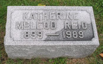 Katherine McLeod Reid gravemarker