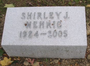 Shirley Nemrig Grave Marker