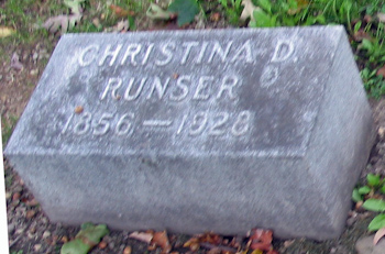 Christine D Runser Grave Marker
