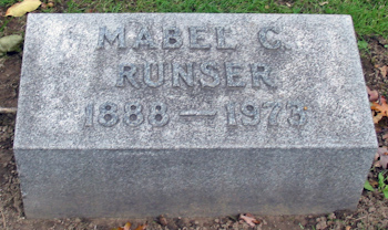 Mabel C Runser Grave Marker