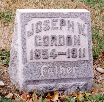 Joseph Gordon gravemarker