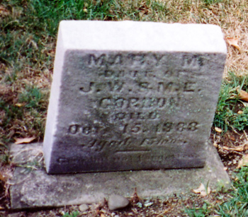Mary M Gordon gravemarker