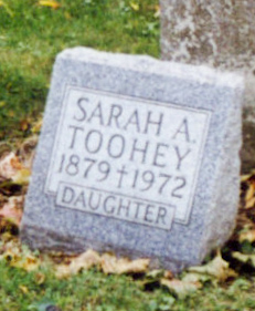 Sarah A Toohey gravemarker
