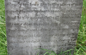 Harriet Cady Grave Marker Inscription