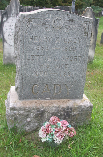 Henry A Cady Grave Marker