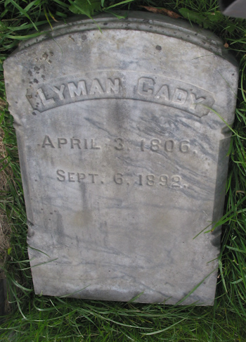 Lyman Cady Grave Marker