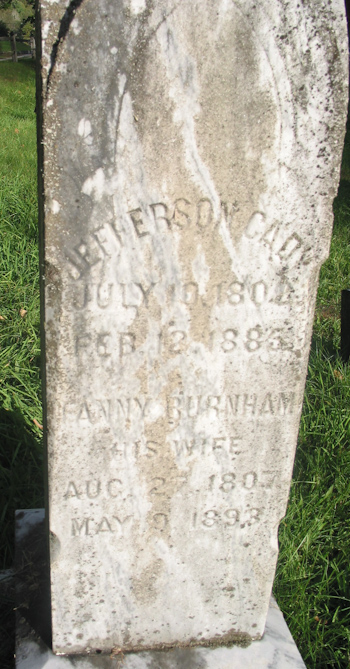 Jefferson Cady Monument (Side 1)