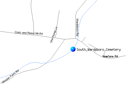 South Wardsboro Cemetery Location Map (closeup)