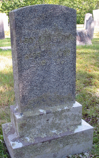 Leonard Brown gravemarker