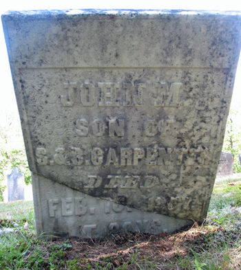 John M Carpenter gravemarker