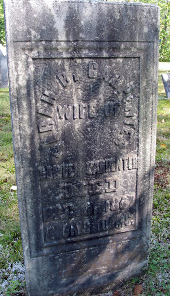 Sarah B Carpenter gravemarker