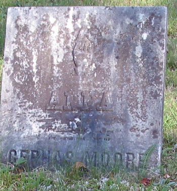 Anna Gerphas Moore gravemarker