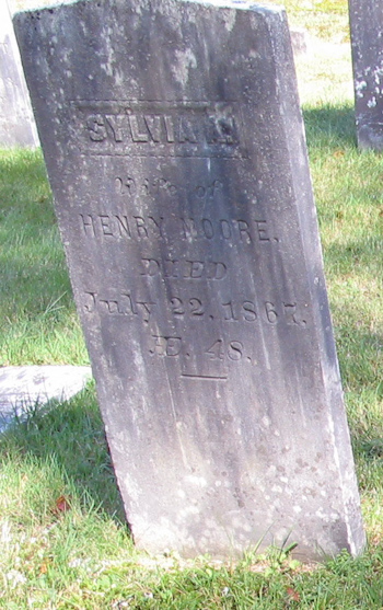 Sylvia Moore gravemarker