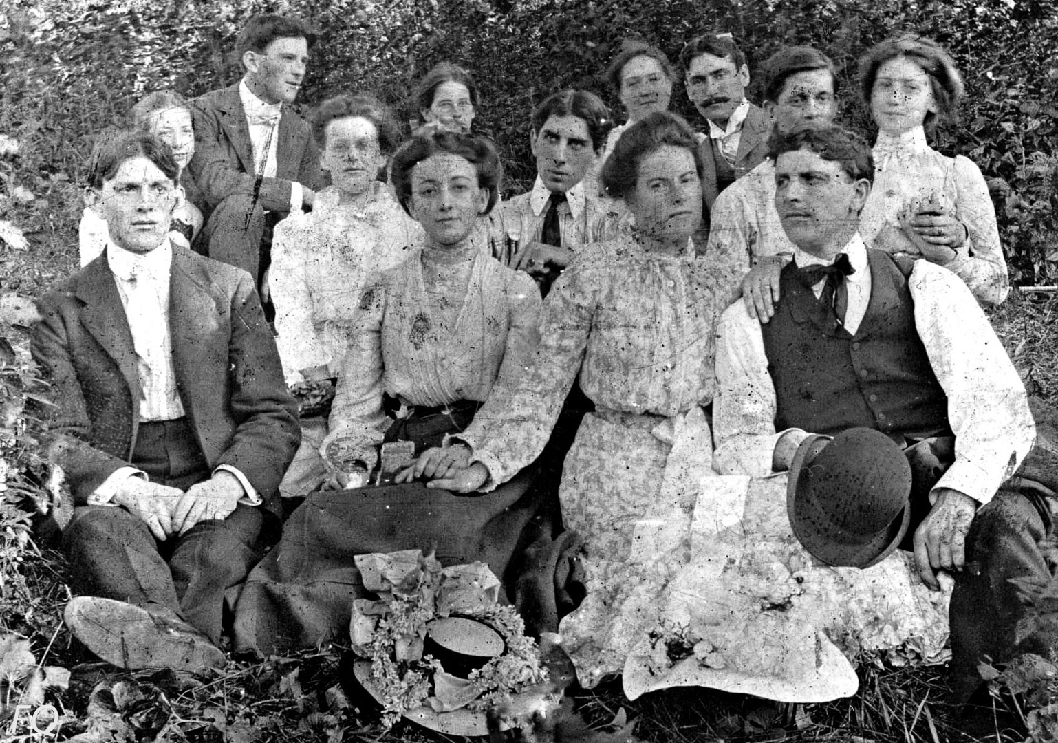Children of Patrick & Catherine Killinger Conville, including Mary Conville Henkel, Margaret Conville Burleycamp & Catherine Conville Fitzgerald (Turtle Creek PA, abt 1905)
