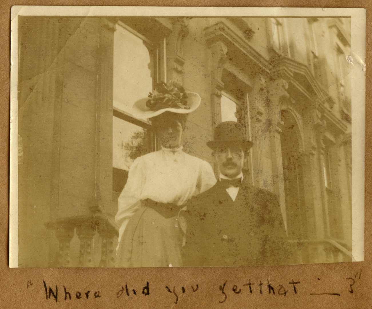 Where did you get that ....?<br>[Nellie M. & Walter B. Fred Sr]