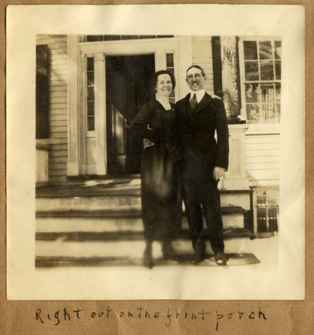 Right out on the front porch<br>[Nellie M. & Walter B. Fred Sr]