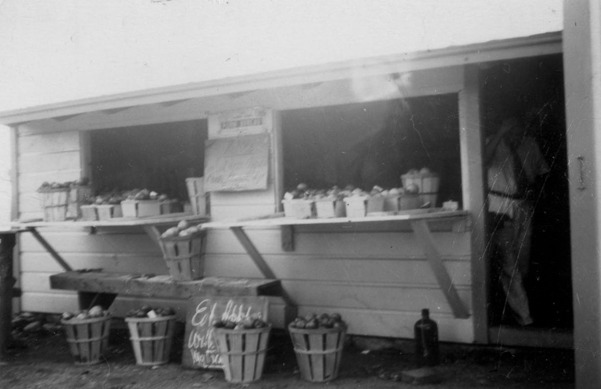 The Apple Stand at Ashley Acres (circa 1935)