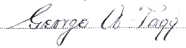 George A Tagg Signature (1884)