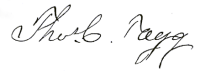 Thomas Tagg Signature (1892)