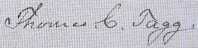 Thomas Tagg Signature (1914)